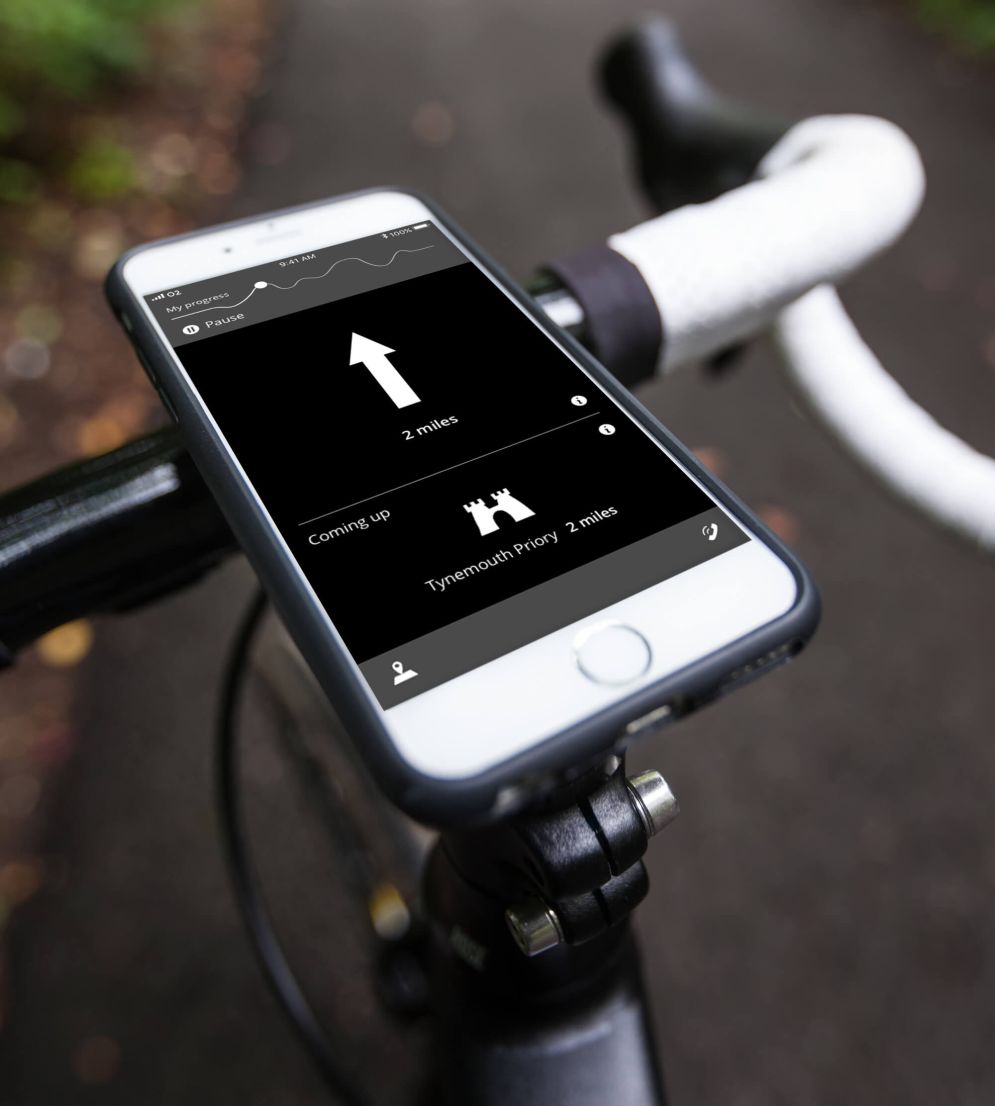 Saddle Skedaddle app being used on a route 
